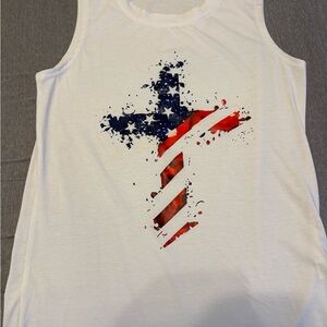 Patriotic Cross Tank Top